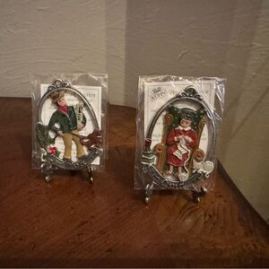 German Decorative Pewter Figurines- Opa and Oma